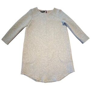 Corey Gray Quilted Long Sleeve Shift Dress S‎ Made In USA Pockets